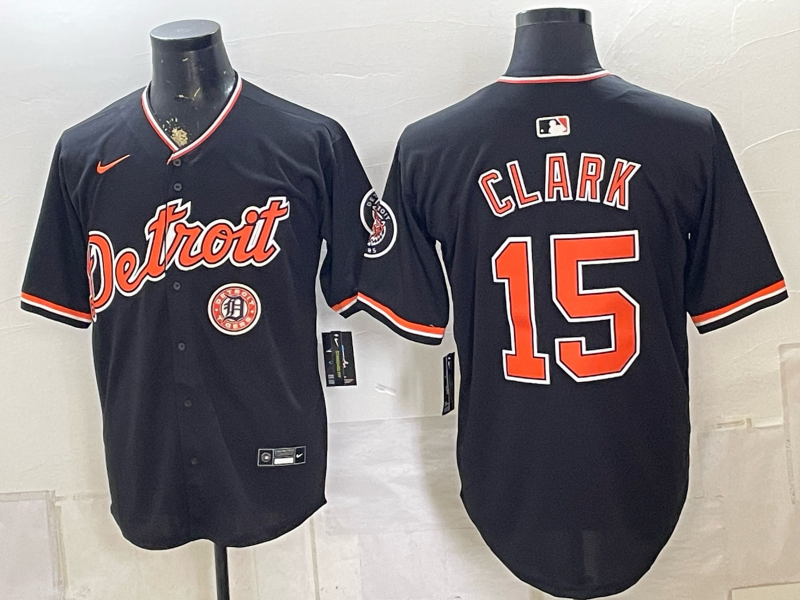 Men Detroit Tigers #15 Clark black Nike 2026 MLB Jersey 080114->detroit tigers->MLB Jersey